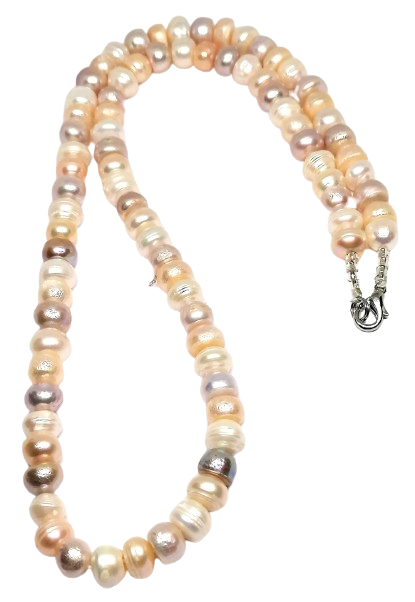 Říční perly mix barev disky, cca 50 cm