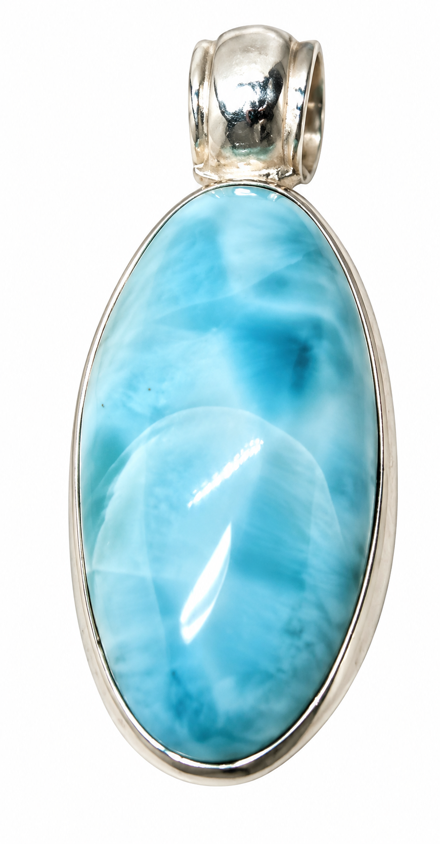 Larimar přívěsek ovál velký 7,6 g, 2,5 cm