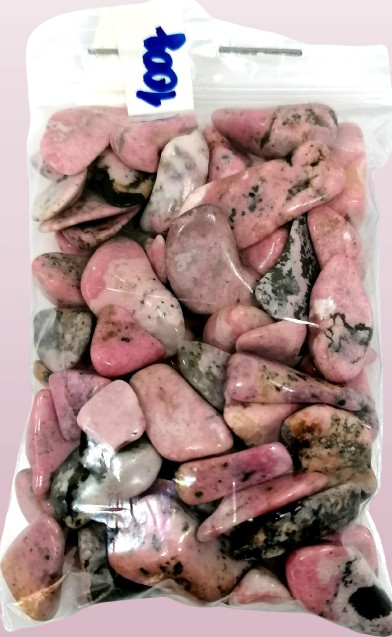 Rodonit chips tromlovaný 8–12 mm – 100 gramů minerálu pro tvoření a harmonii