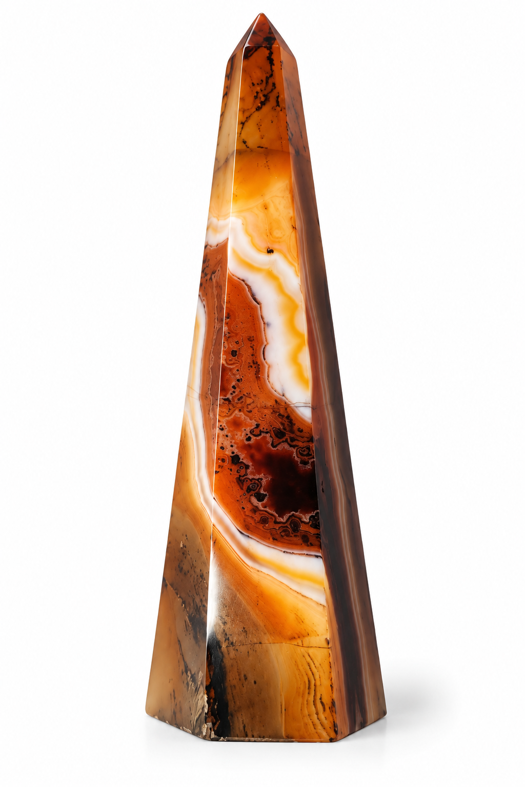 Achátová špice z Madagaskaru 203 g, vys. 14 cm