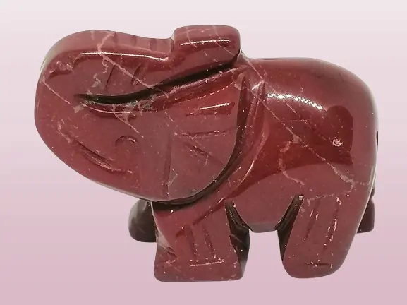 Slon pro štěstí z jaspisu 4 x 2,5 cm
