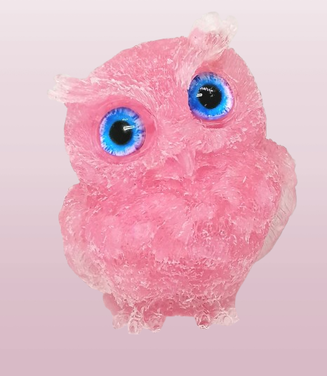Růženínová sovička s pryskyřicí 6 cm