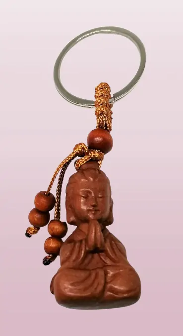 Přívěsek dřevěný Buddha modlící se č.2