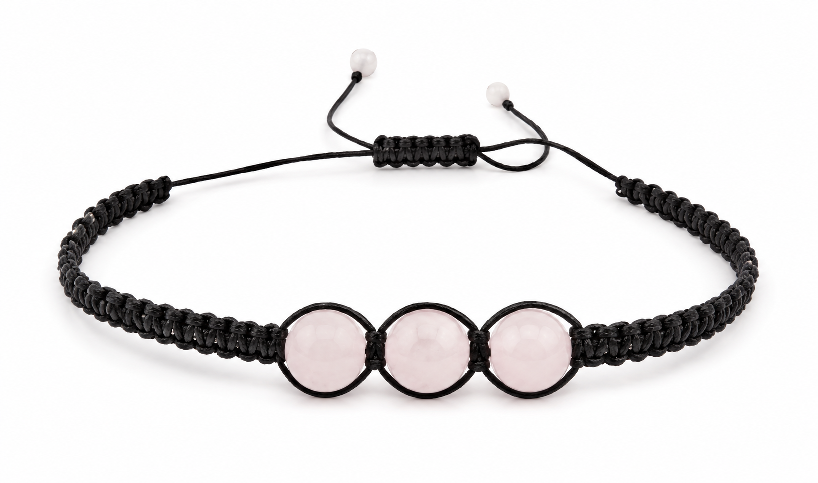 Růženínový náramek shamballa