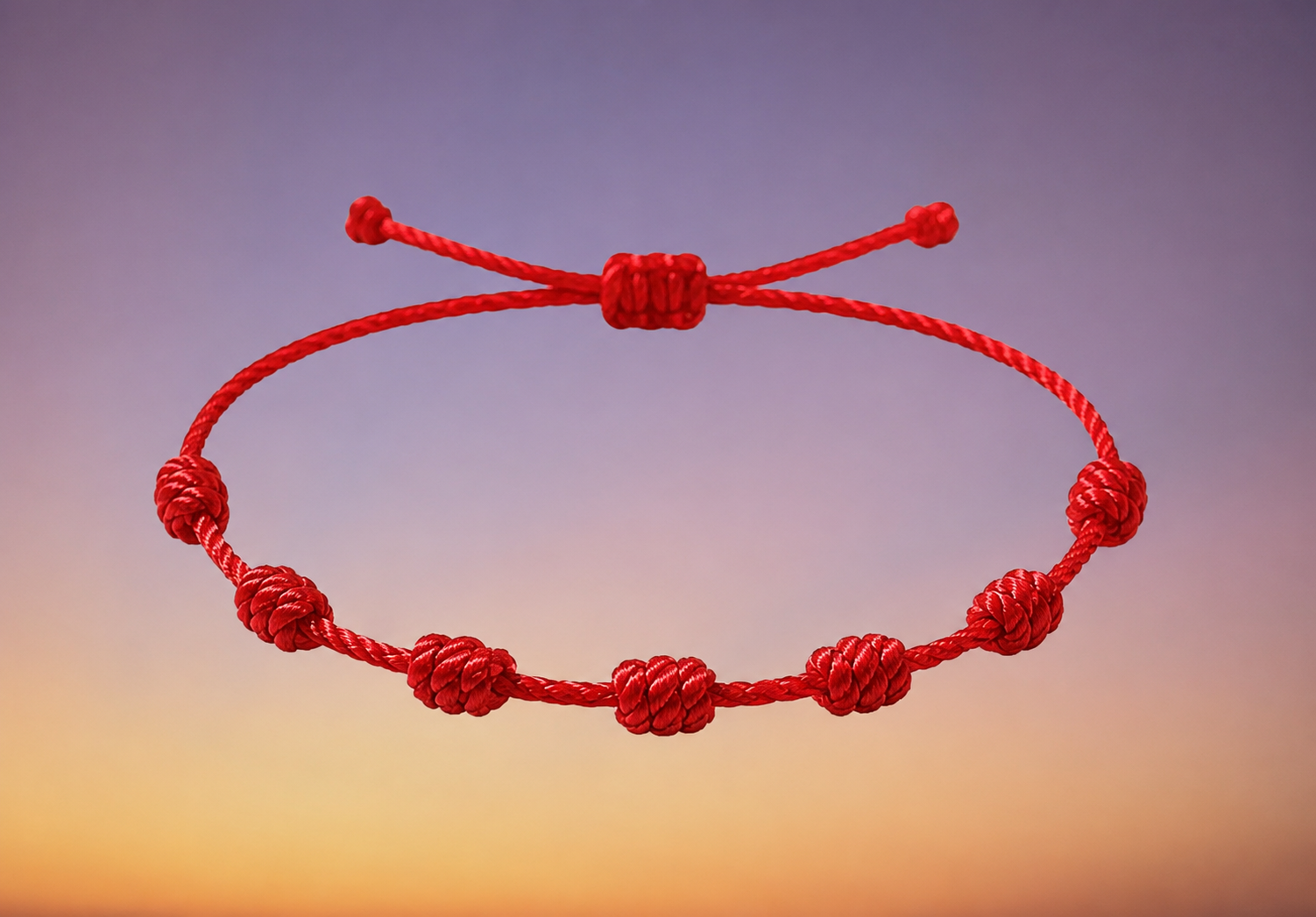 Červený kabbalah náramek – 7 uzlů pro ochranu a energii