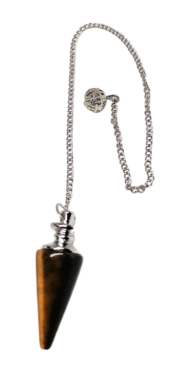 Kyvadlo z tygřího oka s řetízkem (2,5 cm) pro ochranu a sebedůvěru
