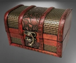 Truhlička dřevěná střední 14,5x9x9 cm