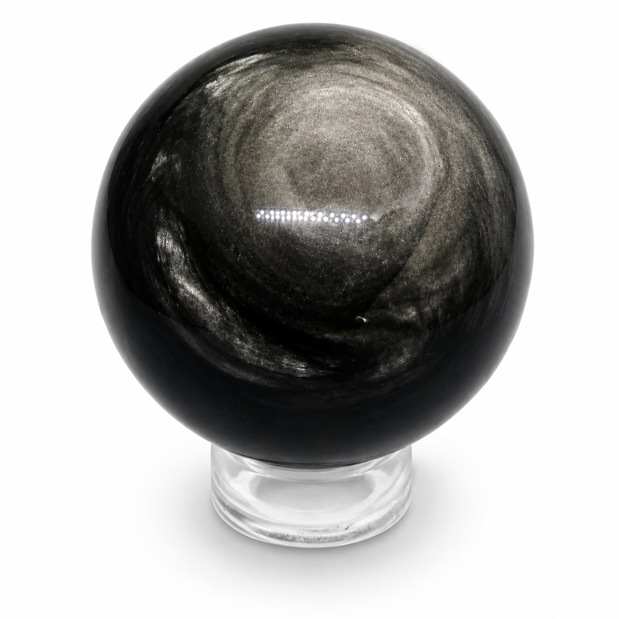 Obsidián stříbrný – koule 198 g, 5,4 cm | Mexiko