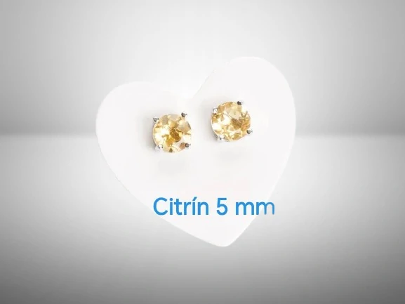 Citrínové náušnice 5 mm – fazetované kameny v chirurgické oceli