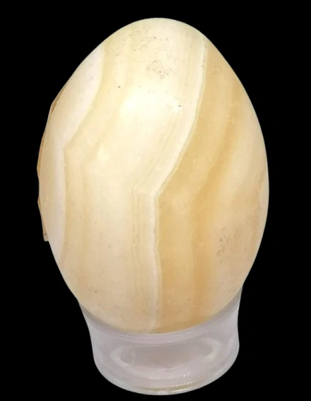 Aragonitové vejce z Egypta – harmonizační kámen 4,5 × 5,8 cm