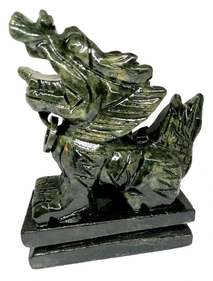 Velký nefritový drak 15x11x5 cm