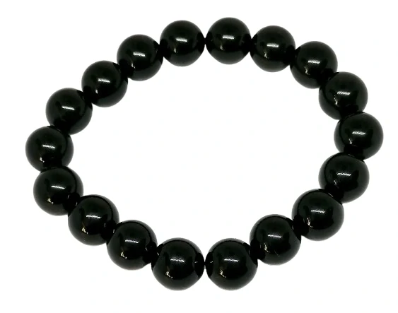 Černý obsidián 10 mm – energetický náramek proti negativitě
