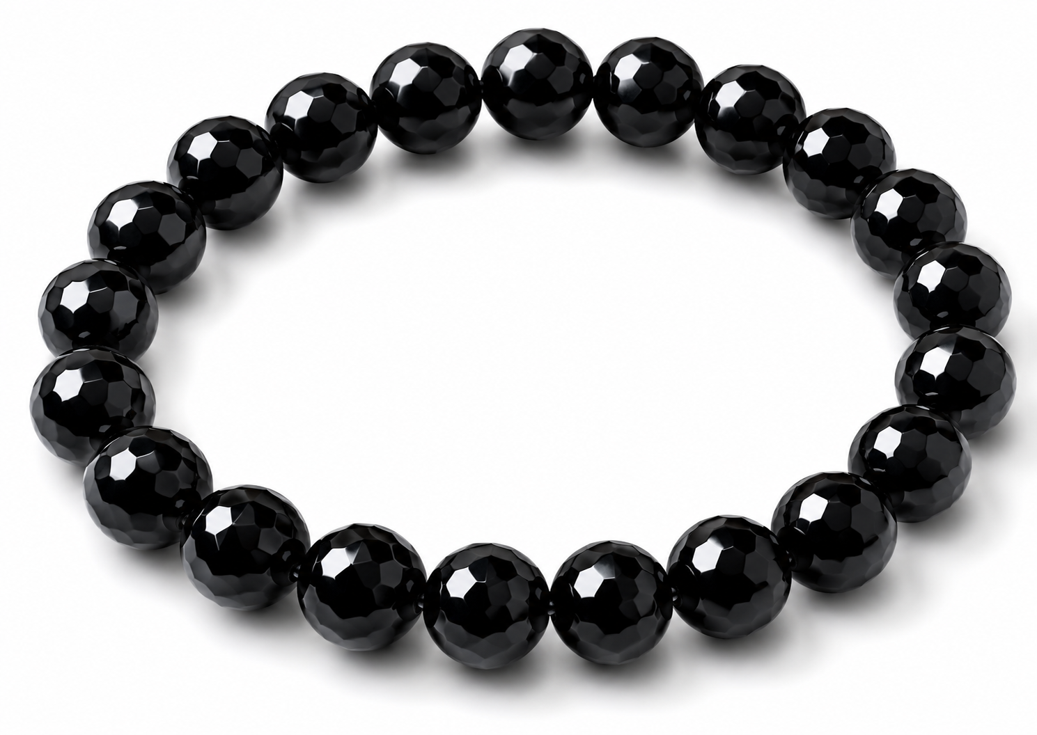Onyx náramek fazetovaný 8 mm – elegantní náhrdelník z přírodního kamene