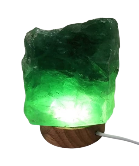 Fluorit duhový krystalický nábrus, exklusivní kus 593 g