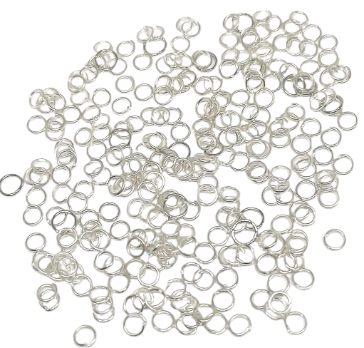 Spojovací kroužky 4 mm (10 g, cca 270 ks) | bižuterní kov