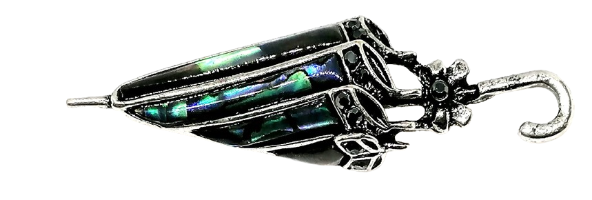 Přívěsek paua Deštník 6 x 2 cm