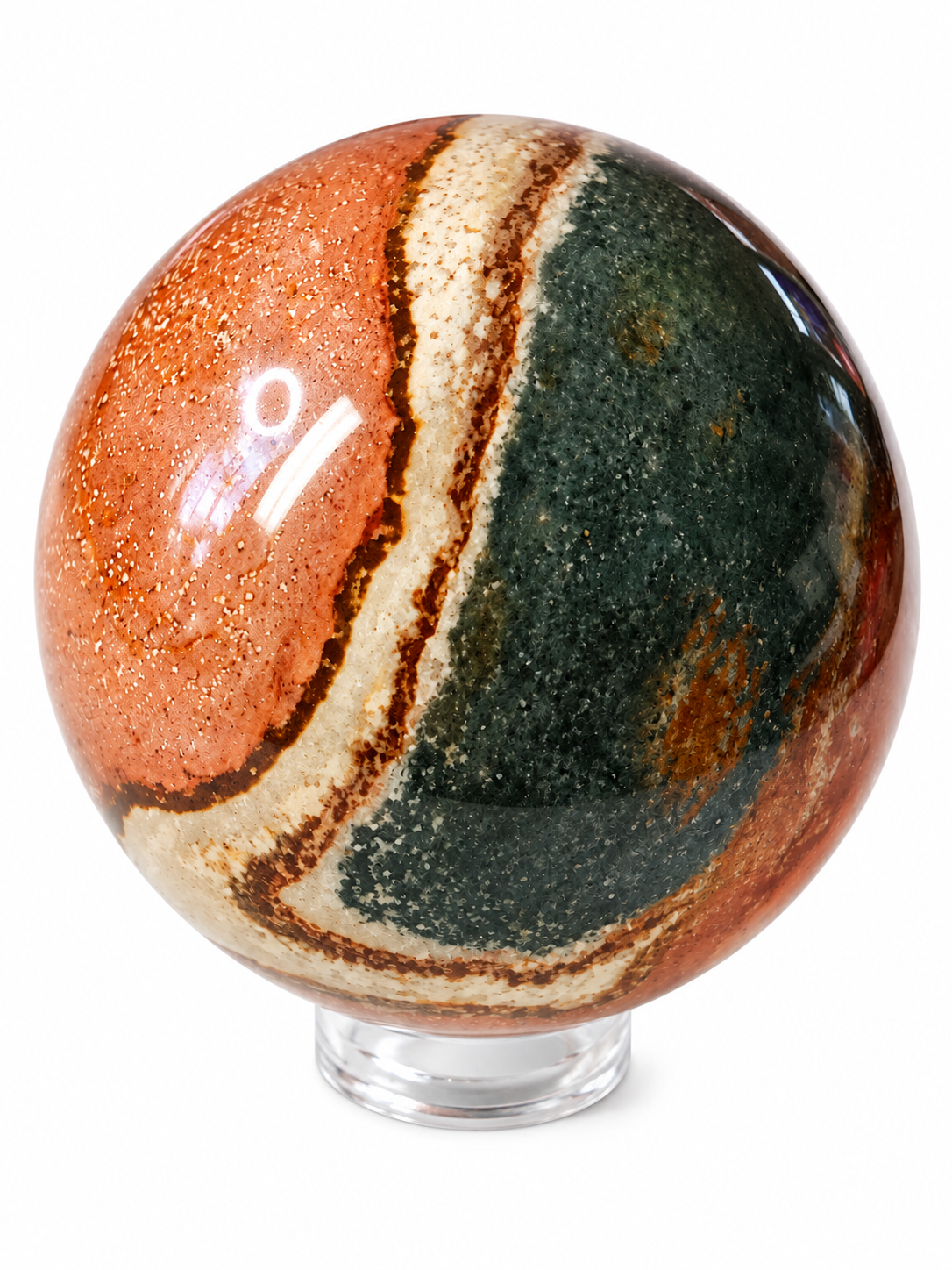 Jaspis polychrom – velká koule 499 g / 7,3 cm | Madagaskar