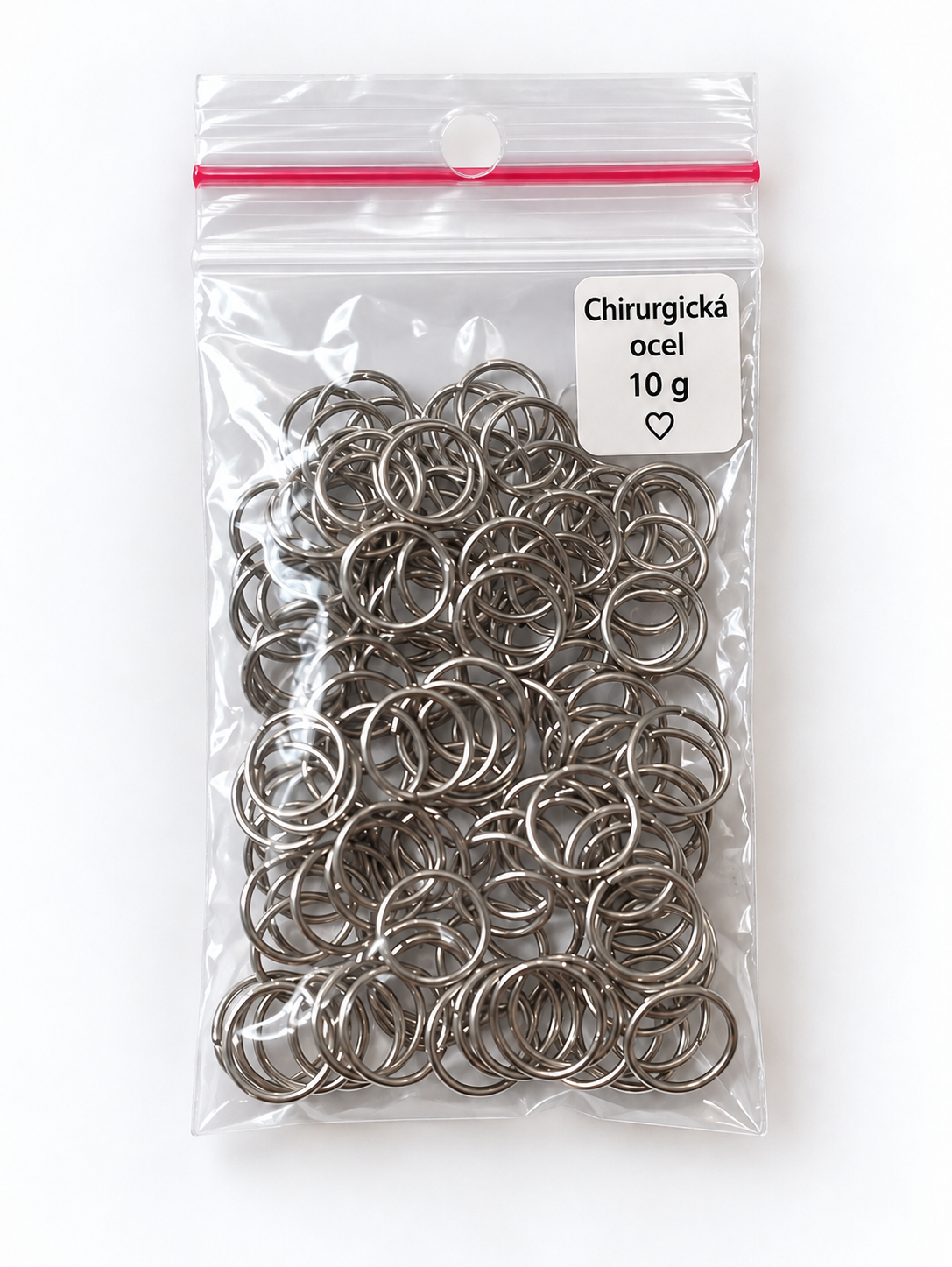 Spojovací kroužky z chirurgické oceli 8 mm – 10 g