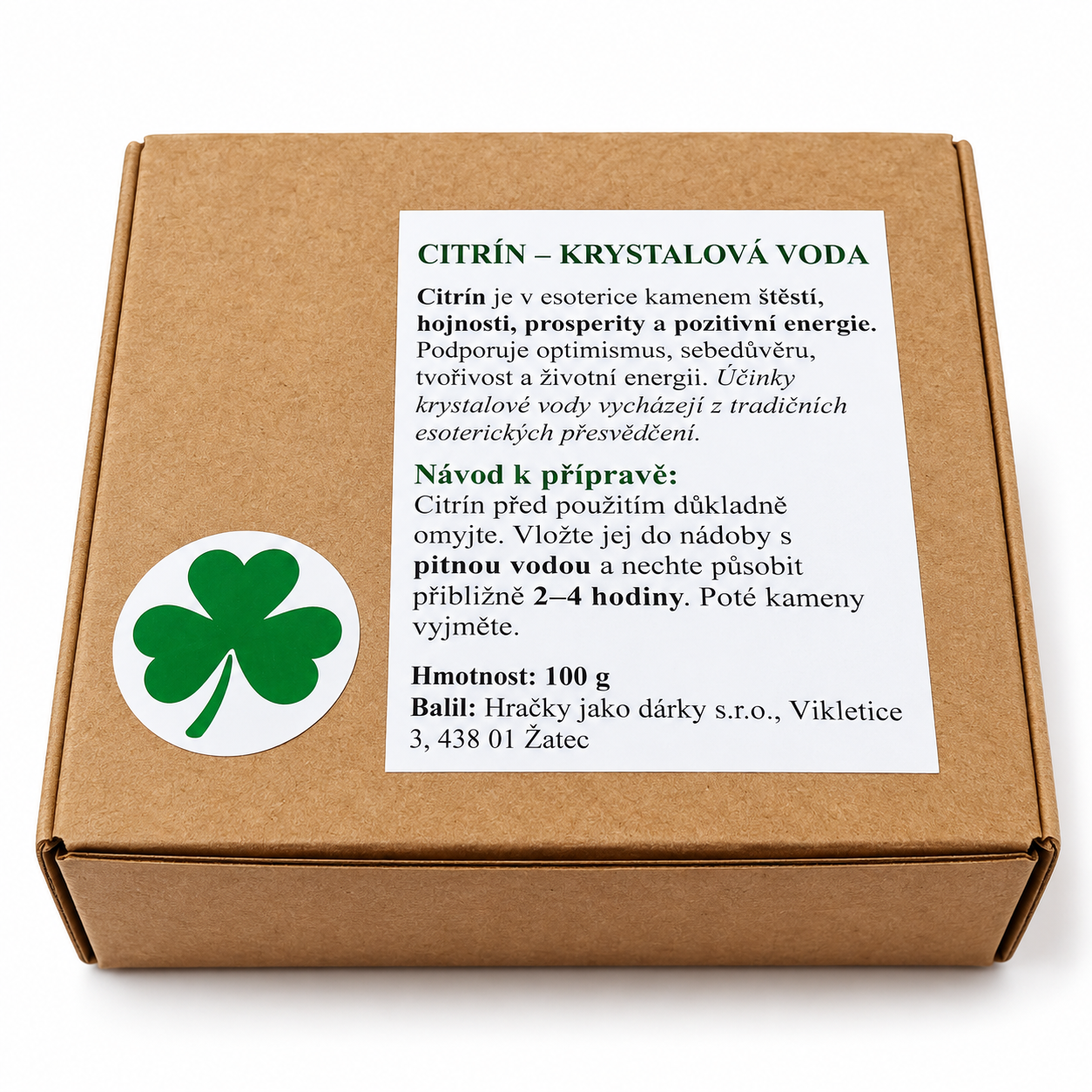 Dárkový set CITRÍN na krystalovou vodu – 100 g
