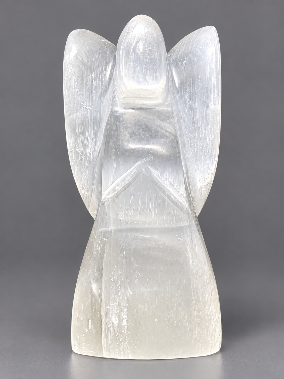 Selenitový anděl strážný XXL – 25 cm, 3,7 kg
