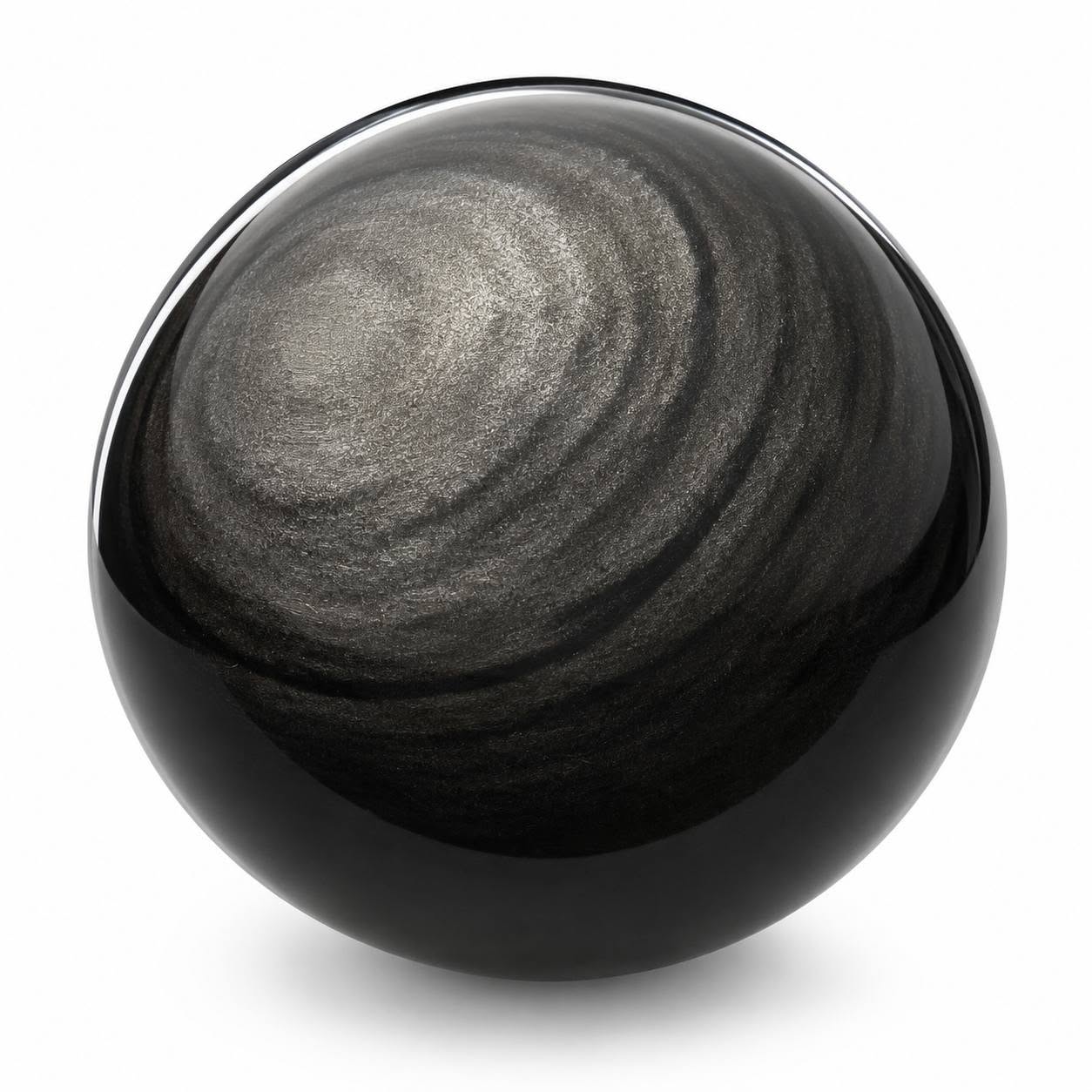 Obsidián stříbrný koule 14,3 cm, 4,04 kg