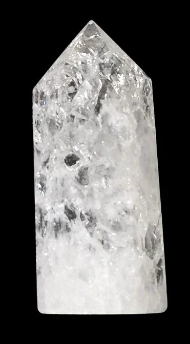 Křišťálový hrot pukaný křišťál 5,6 cm