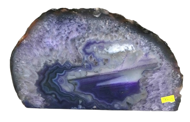 Achát pecka velká fialová – 762 g | 16 × 10 × 3,5 cm