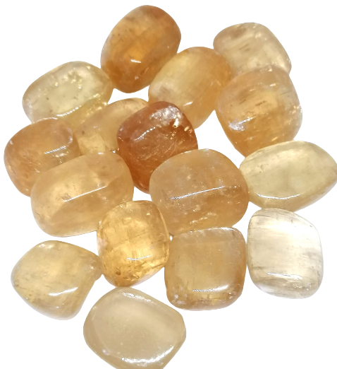 Kalcit žlutý – tromlovaný AA kvalita | 2–3 cm