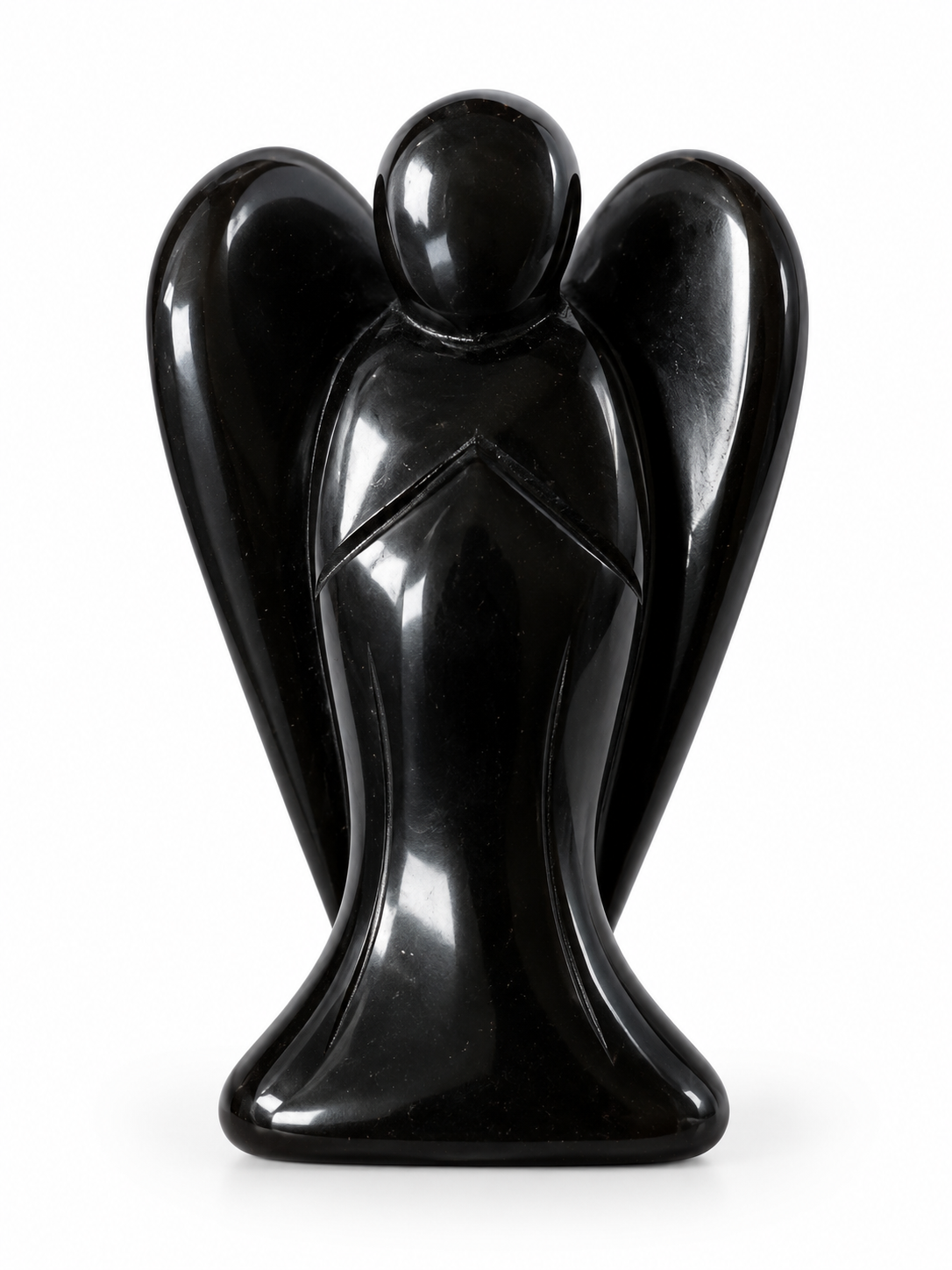 Anděl z černého obsidiánu – přírodní kámen, 5 cm