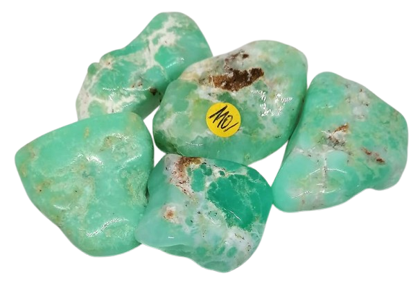 Chryzopras tromlovaný – větší kus | přírodní minerál | 1 ks