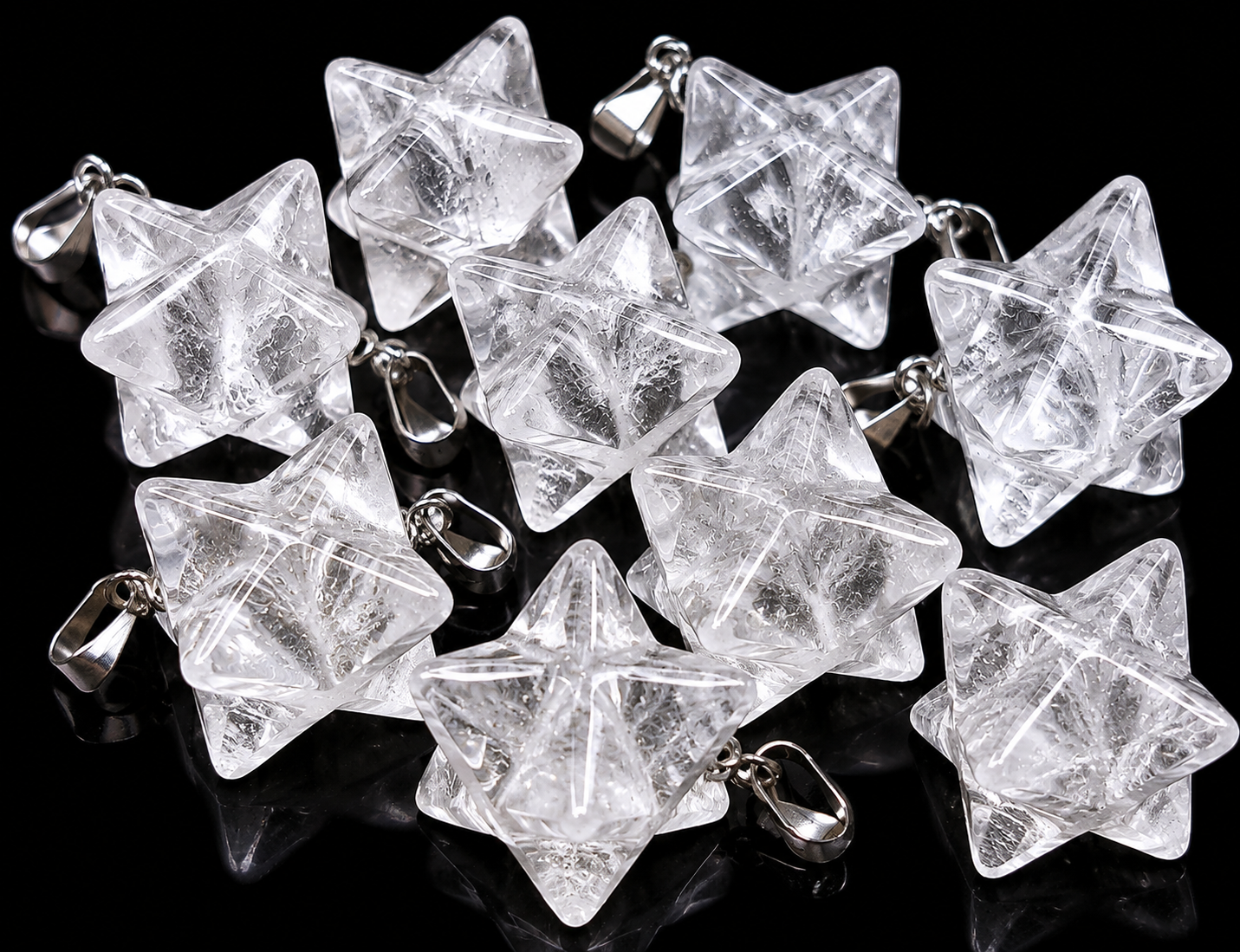 Křišťálová Merkaba – přívěsek 1,2 cm | Ochrana, harmonie a duchovní energie