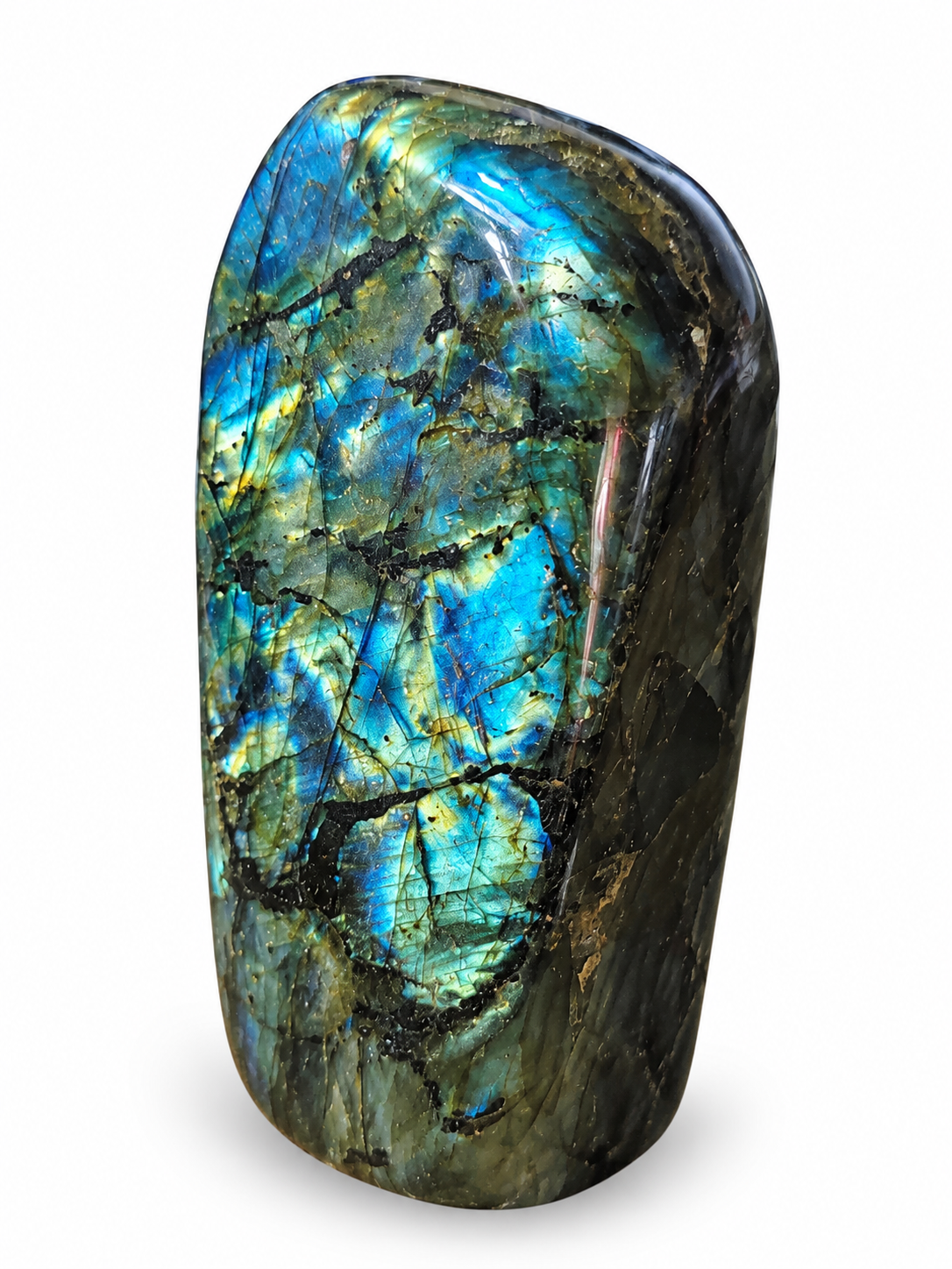 Labradorit obelisk v AA kvalitě z Madagaskaru 511 g