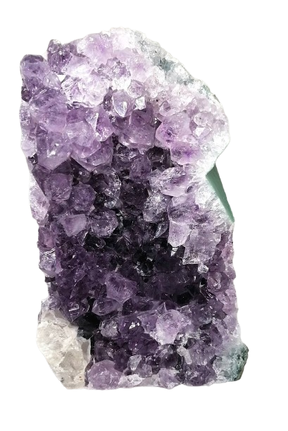 Ametystová geoda z Uruguaye 850 g (12 cm) s kalcitem – luxusní krystalová dekorace