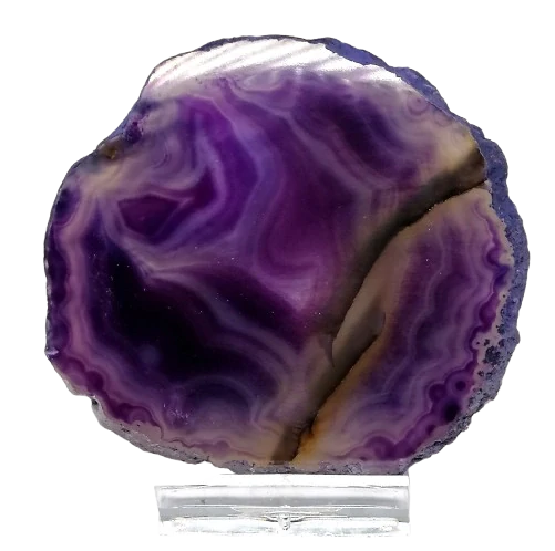 Achátový plátek fialový 8x7,5 cm