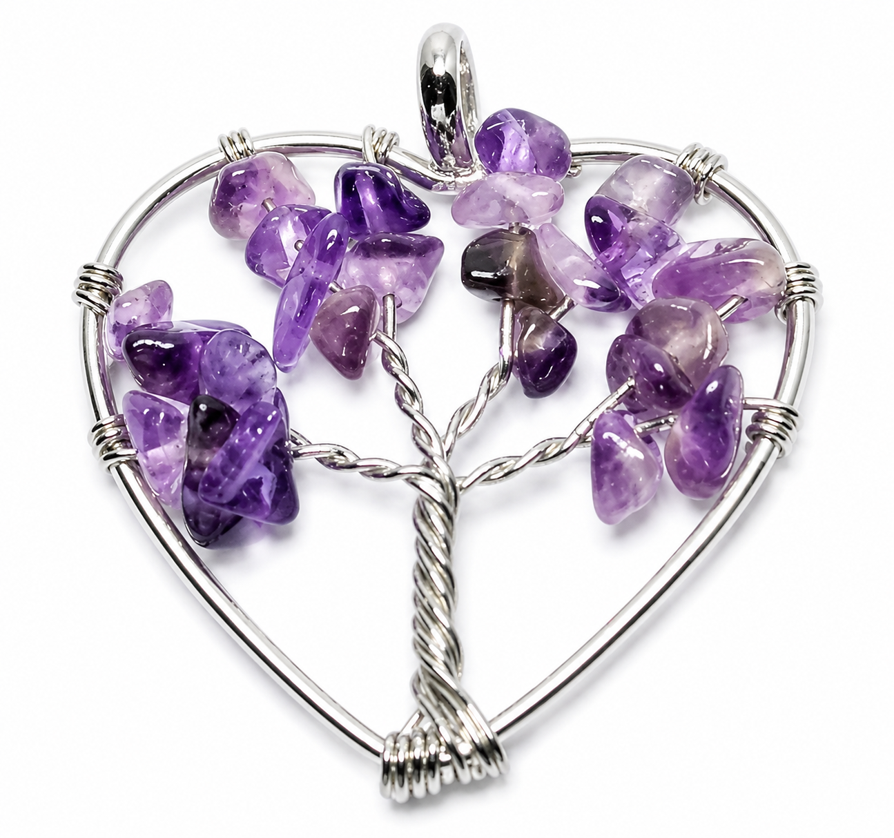 Strom života s ametystem, magický amulet 3 cm