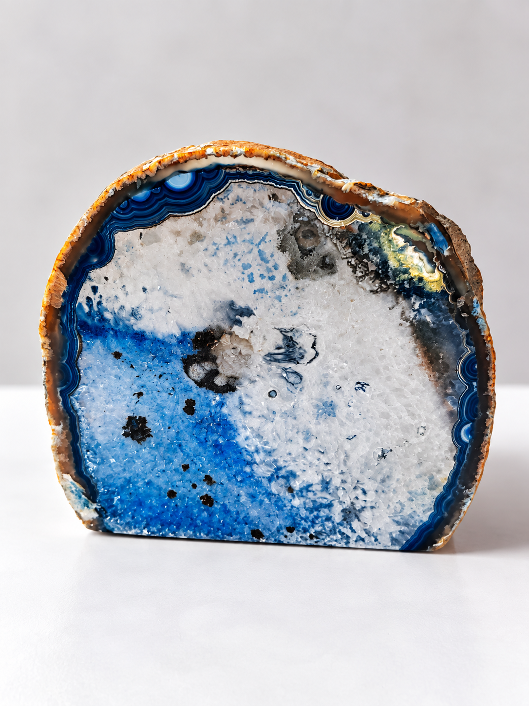 Achátový svícen na čajovou svíčku 840g, 10x9x5cm