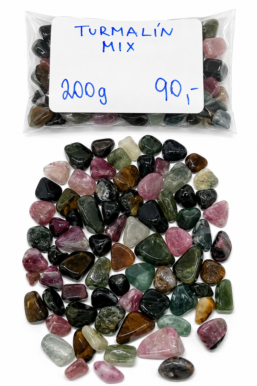 Turmalín mix chips, 8-12 mm, 20 g
