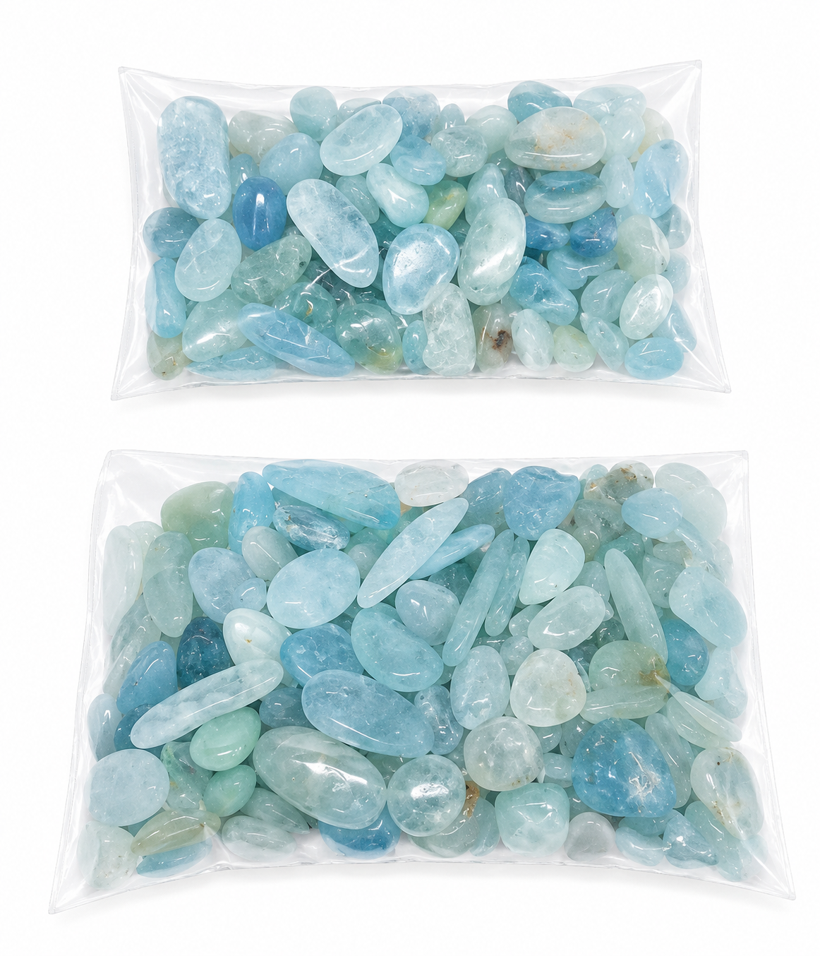 Akvamarín AA – sekané kamínky (chips), 100 g, velikost 6–10 mm | Kámen klidu, očisty a komunikace