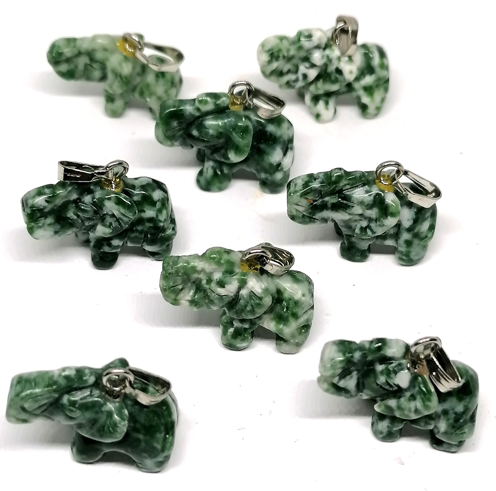 Přívěsek slon ze serpentinu – 2 cm, talisman pro štěstí