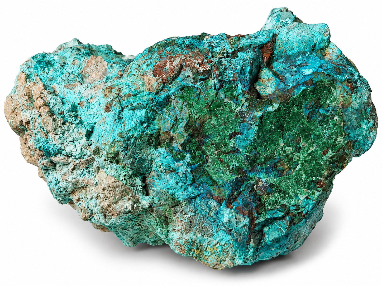 Chryzokol s malachitem – exkluzivní přírodní minerál z Peru, 1,14 kg
