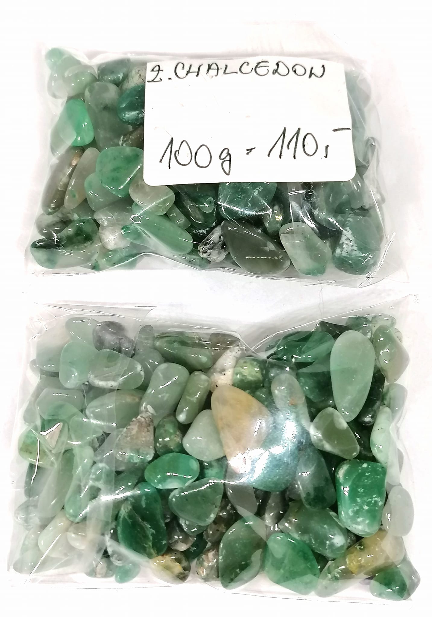 Chalcedon zelený chips, 6-12mm, 500 g