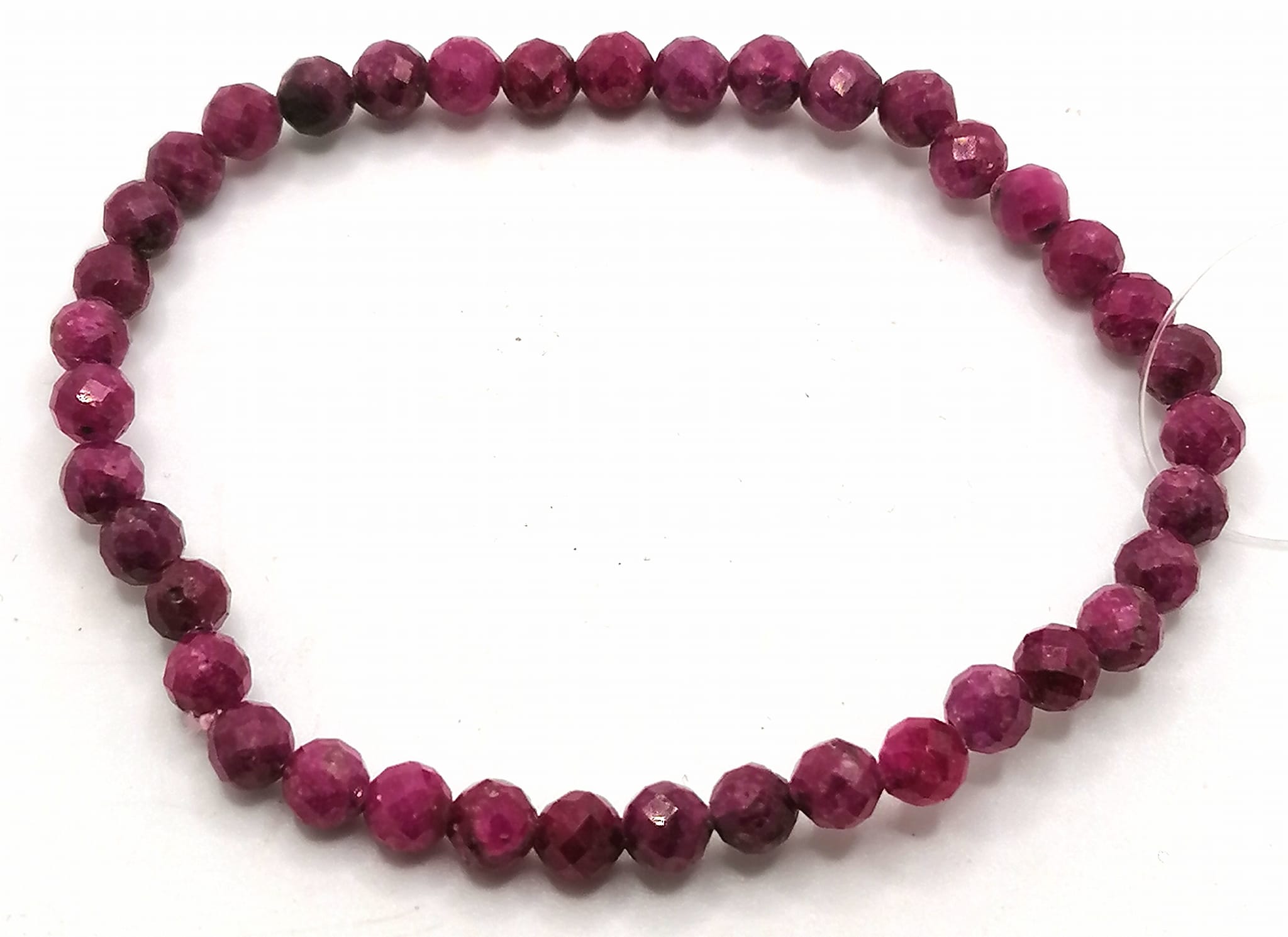 Rubínový fasetovaný náramek 5 mm, luxusní kus
