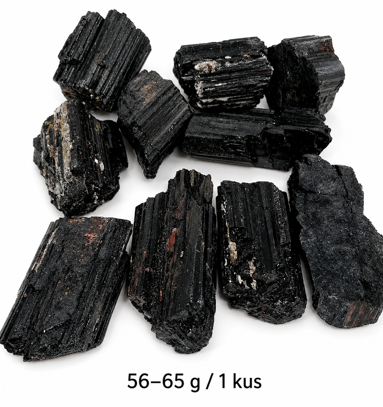 Turmalín skoryl – přírodní kus minerálu 56–65 g pro ochranu a energii