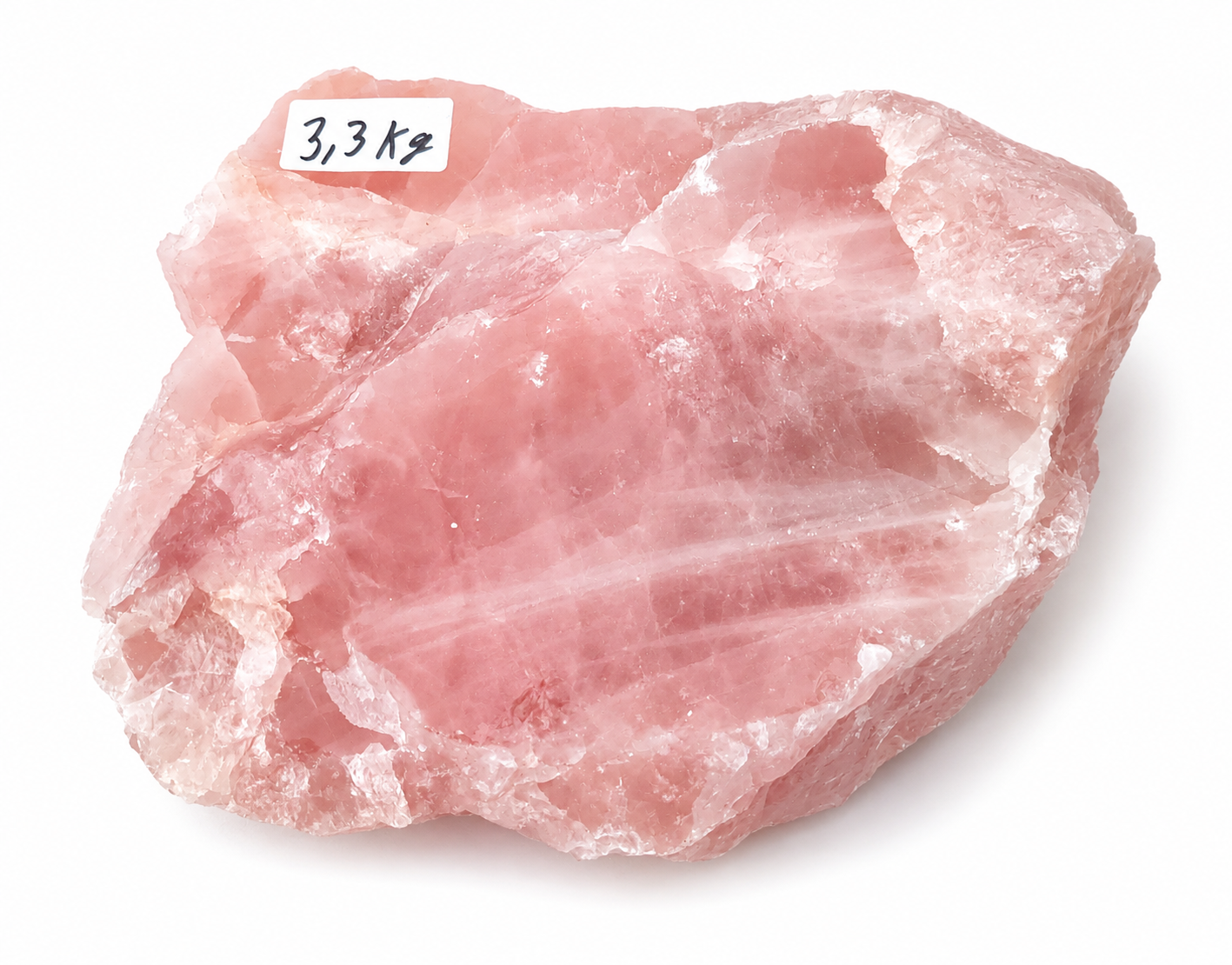 Růženín – přírodní blok 3,3 kg | Surový kámen lásky a harmonie