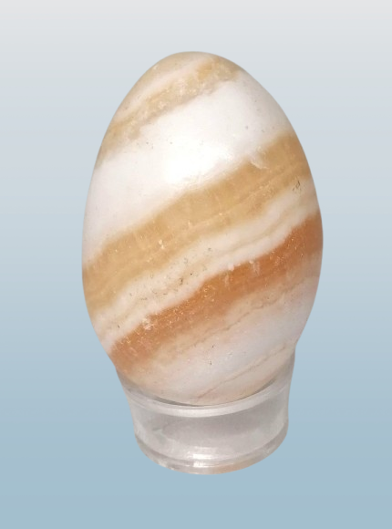 Magické aragonitové vejce z Egypta – harmonizační kámen 4,5 × 5,5 cm