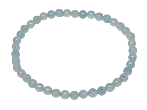 Akvamarínový náramek 5 mm – esoterický kámen klidu