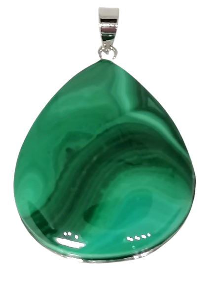 Malachitový přívěsek kapka velká v AA kvalitě