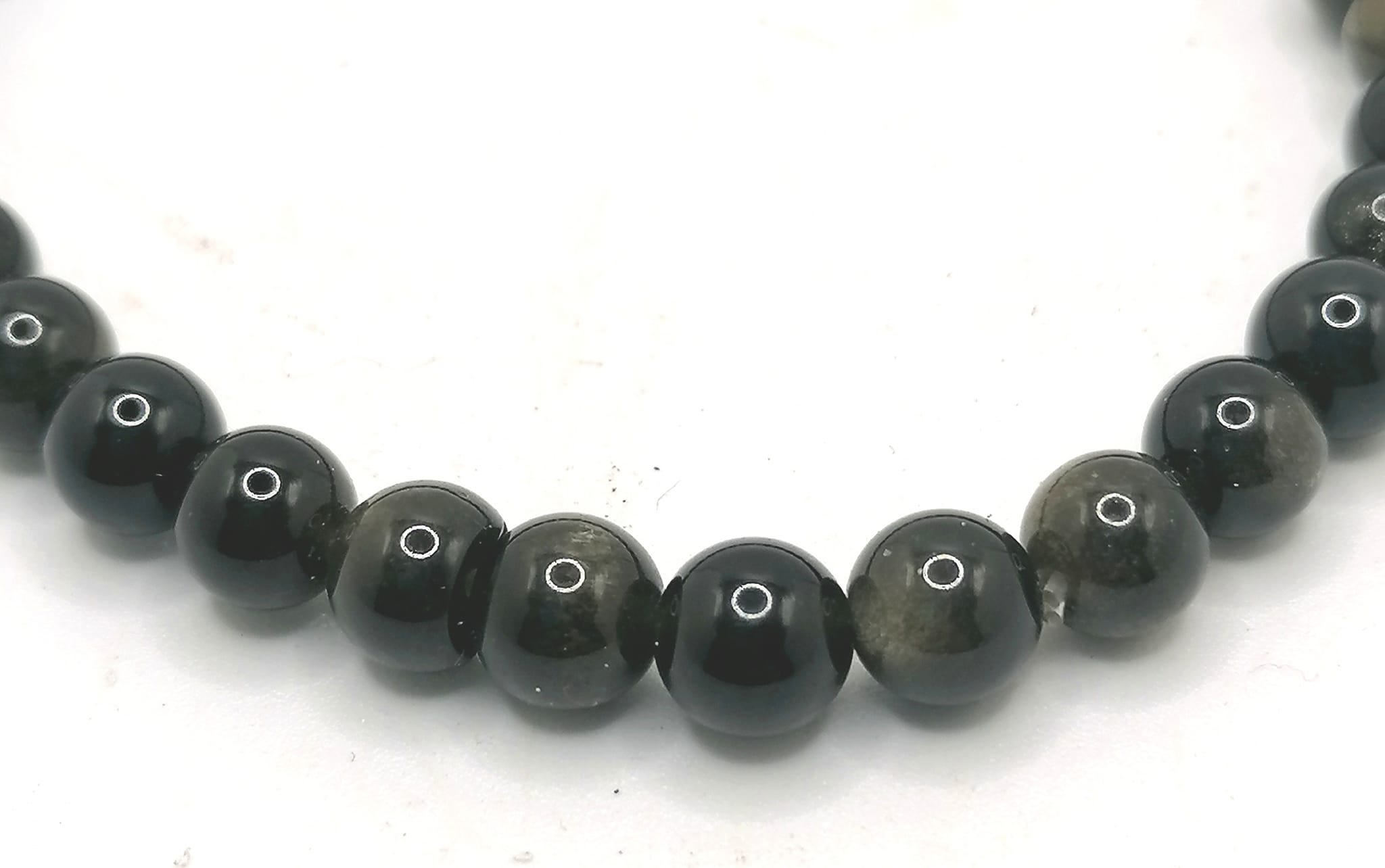 Zlatý obsidián náramek – ochranný kámen, 6mm korálky