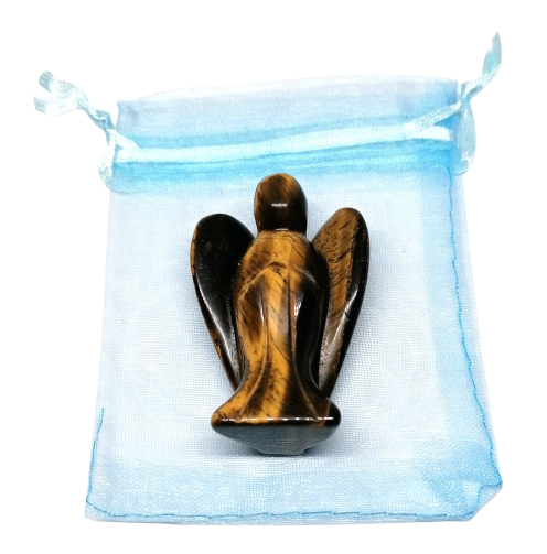 Dárkově balený anděl z tygřího oka - AKCE