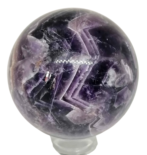 Ametyst chevron koule AA 6,7 cm, 426 g